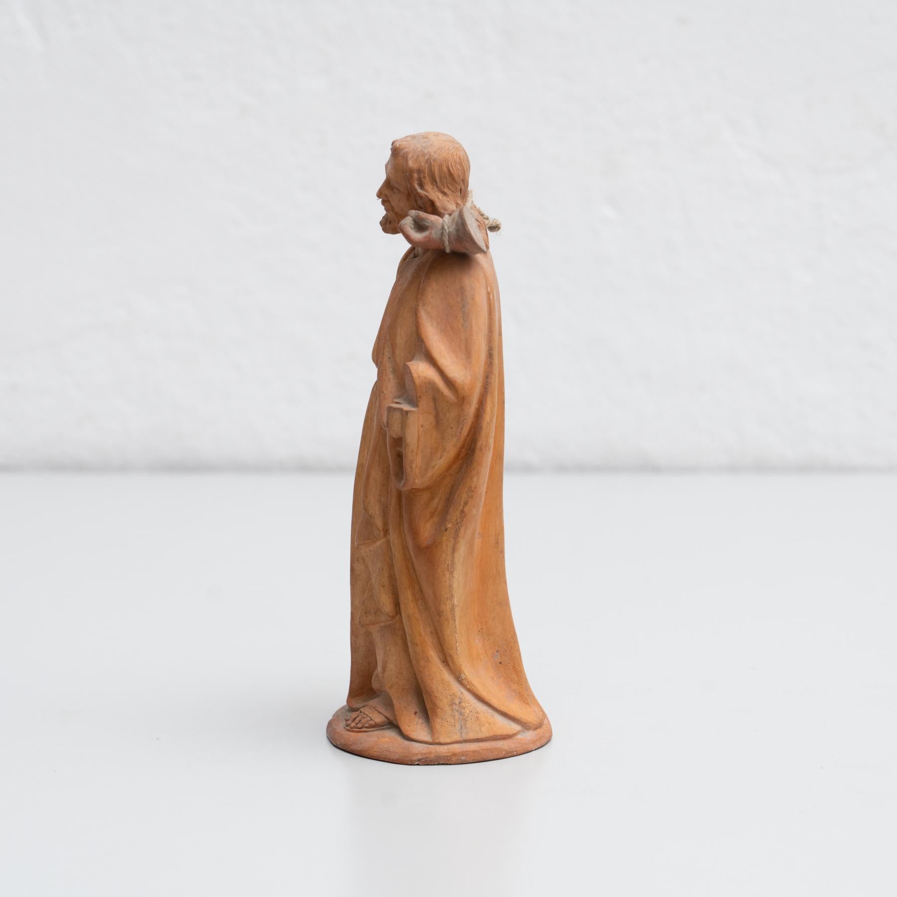 Plaster Traditional Figure of a Saint, circa 1950 For Sale 8