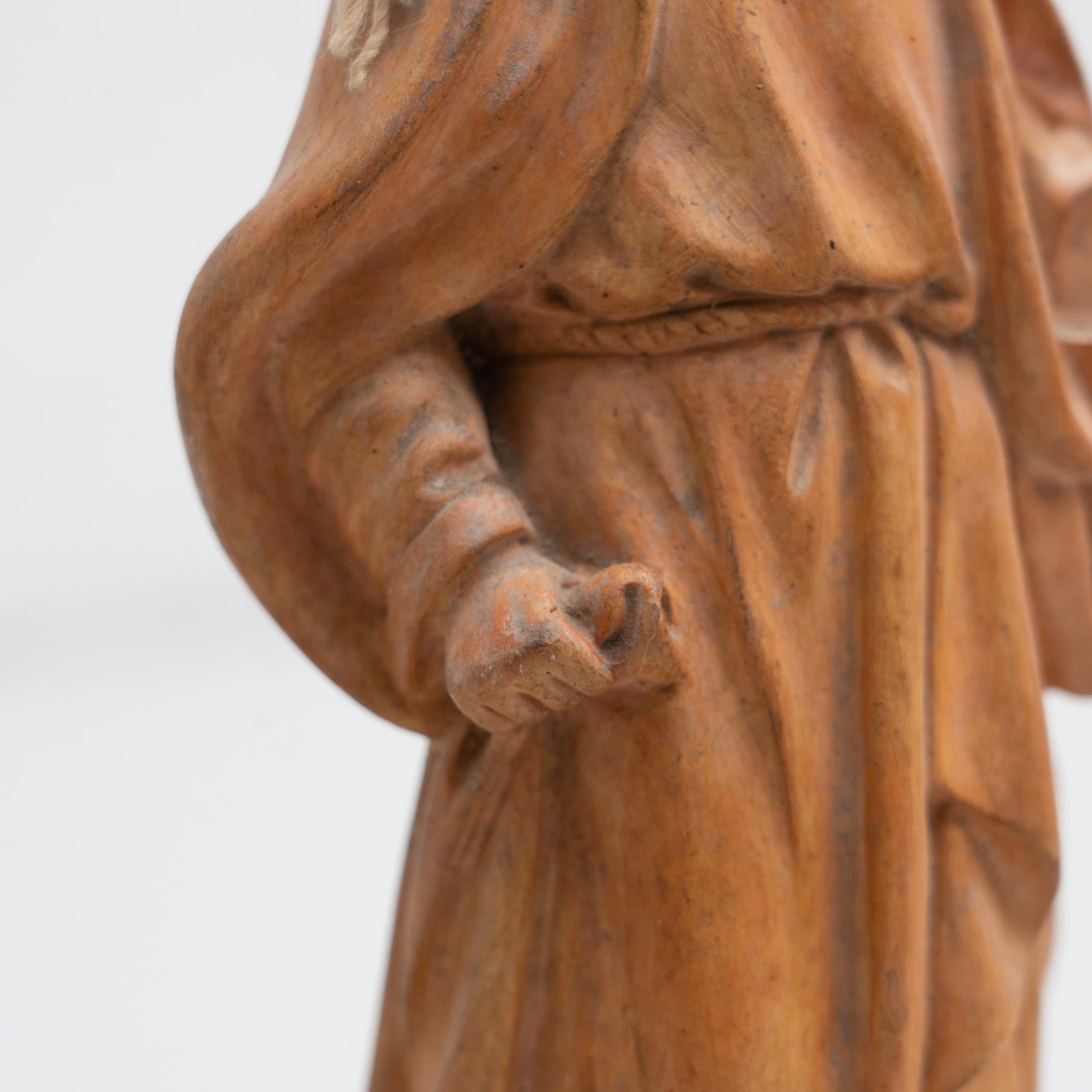 Mid-20th Century Plaster Traditional Figure of a Saint, circa 1950 For Sale
