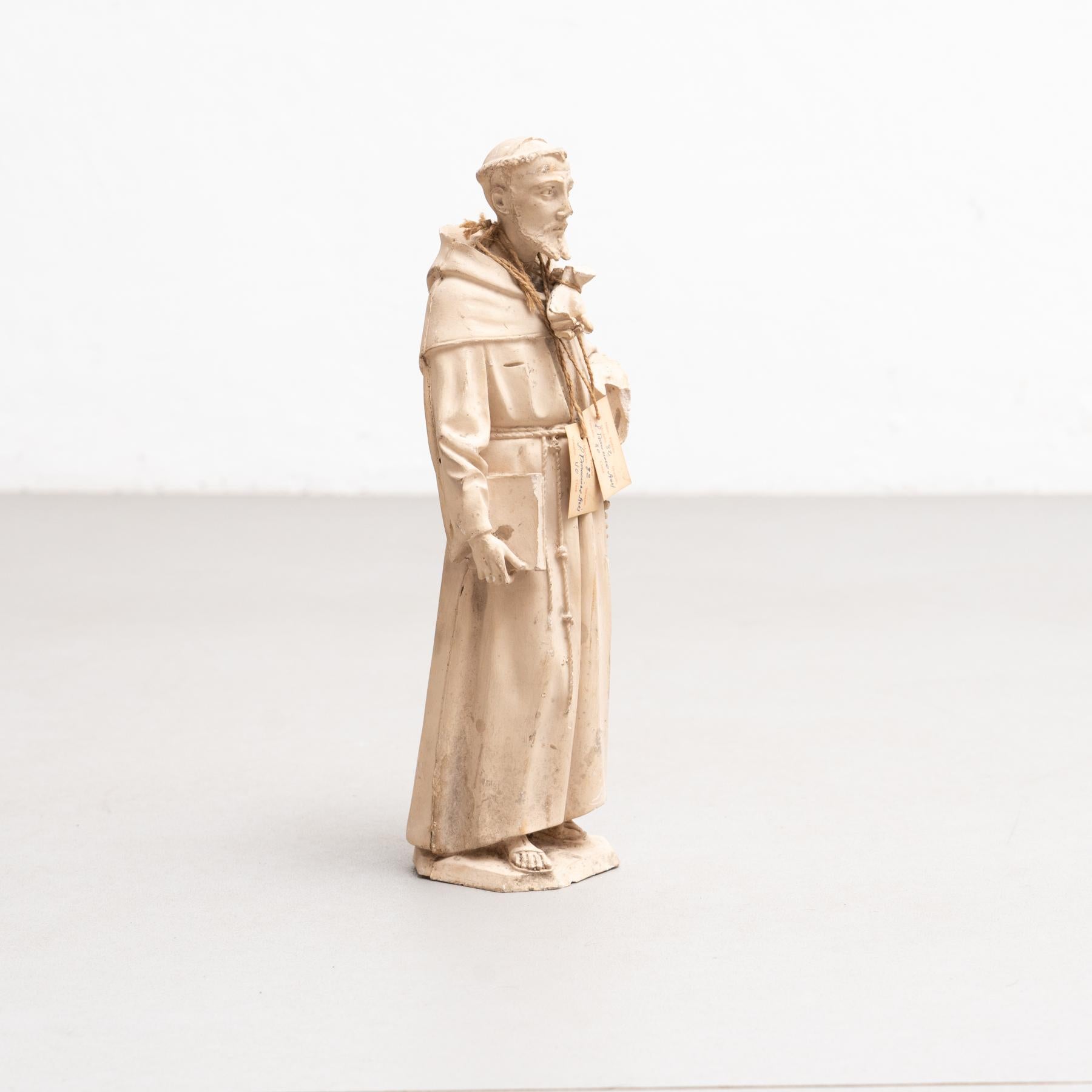 Plaster Traditional Figure of a Saint, circa 1950 For Sale 2