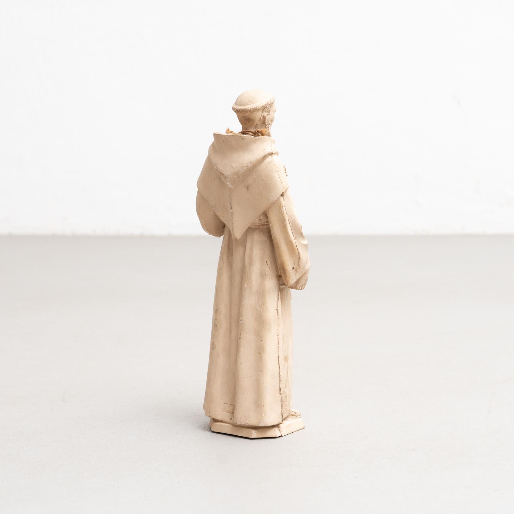 Plaster Traditional Figure of a Saint, circa 1950 For Sale 3