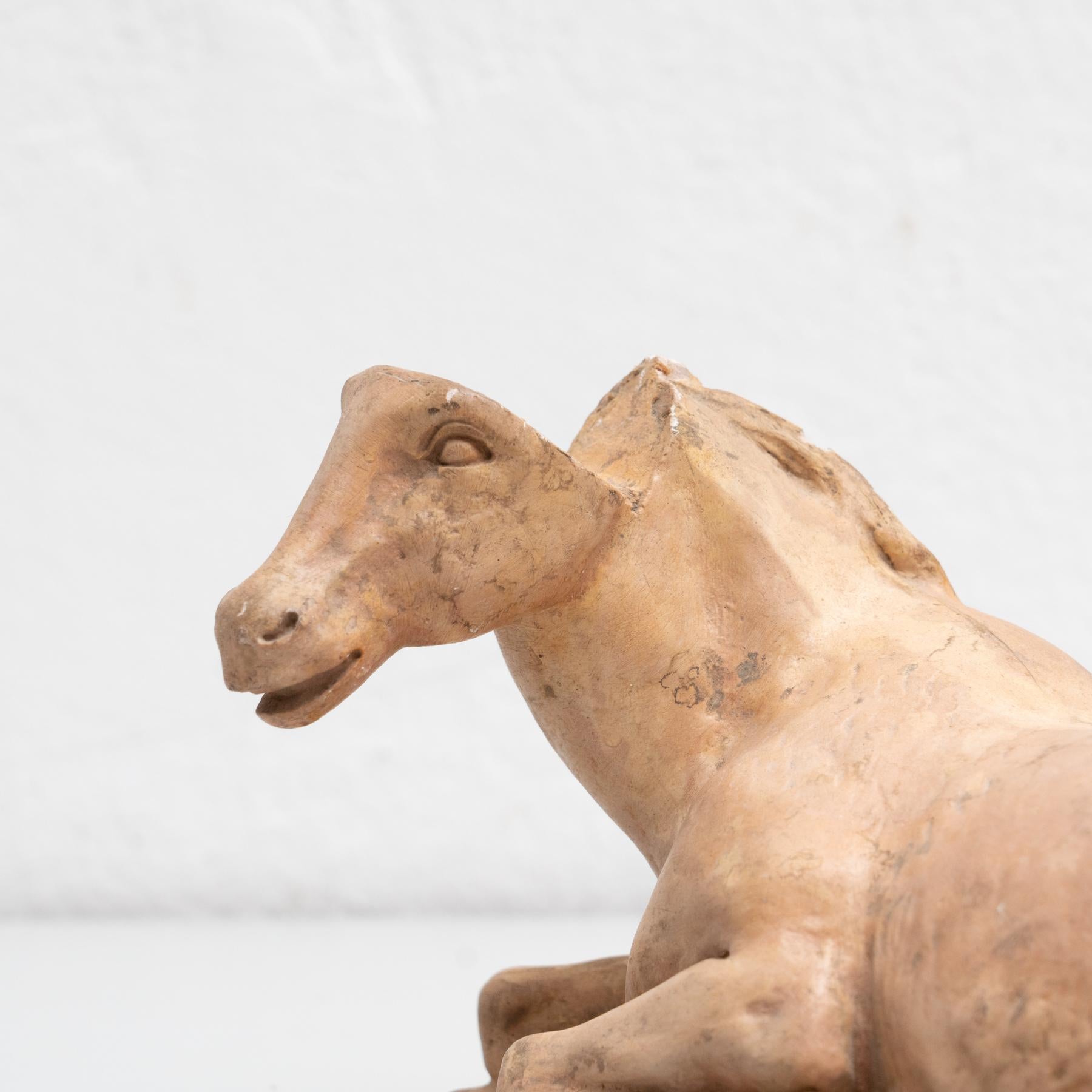 Plaster Traditional Horse Figure, circa 1950 For Sale 4