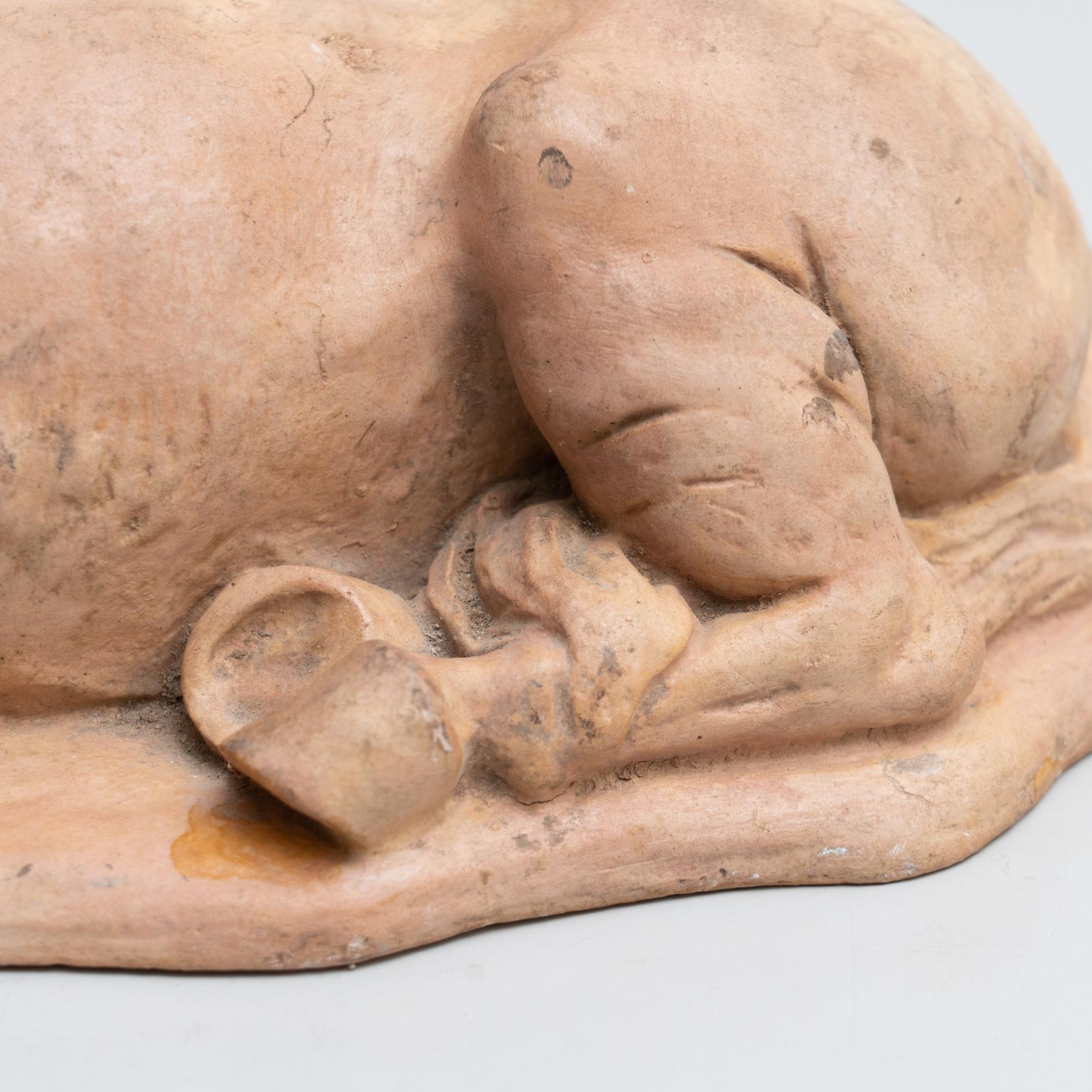 Moderno Figura di cavallo tradizionale in gesso, 1950 circa in vendita