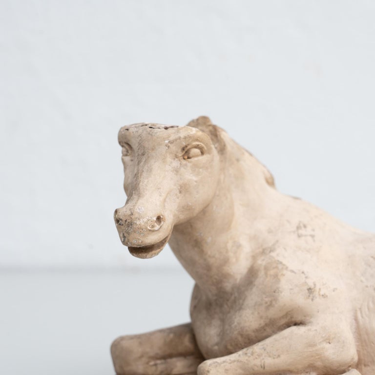 Modern Plaster Traditional Horse Figure, circa 1950 For Sale