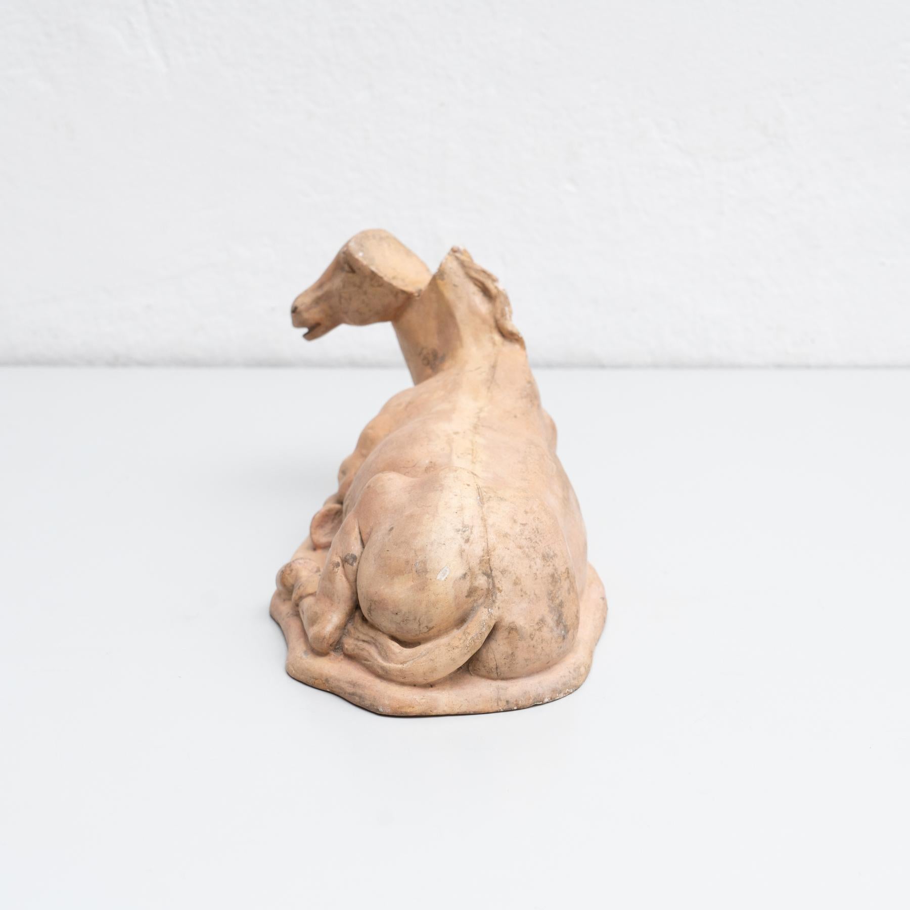 Plaster Traditional Horse Figure, circa 1950 For Sale 2