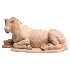 Figura de caballo tradicional de escayola, hacia 1950
