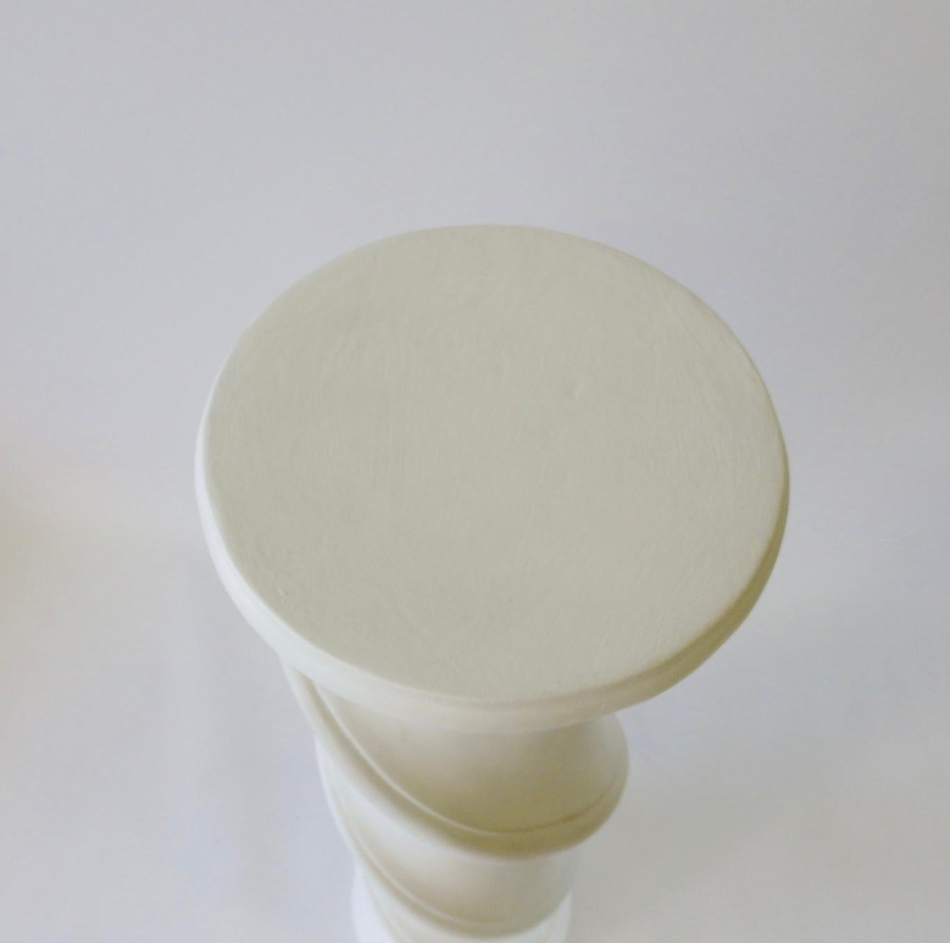 Hollywood Regency Plaster Twist Form Plaster Pedestal after Dorothy Draper