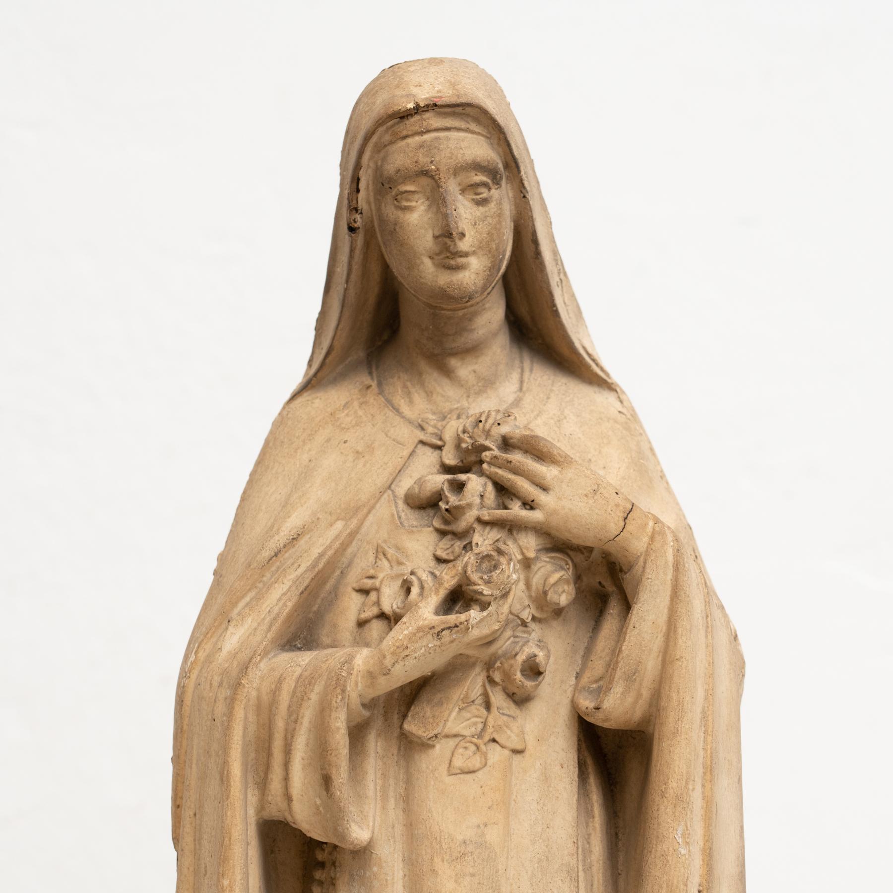 Modern Plaster Virgin Traditional Figure, circa 1930