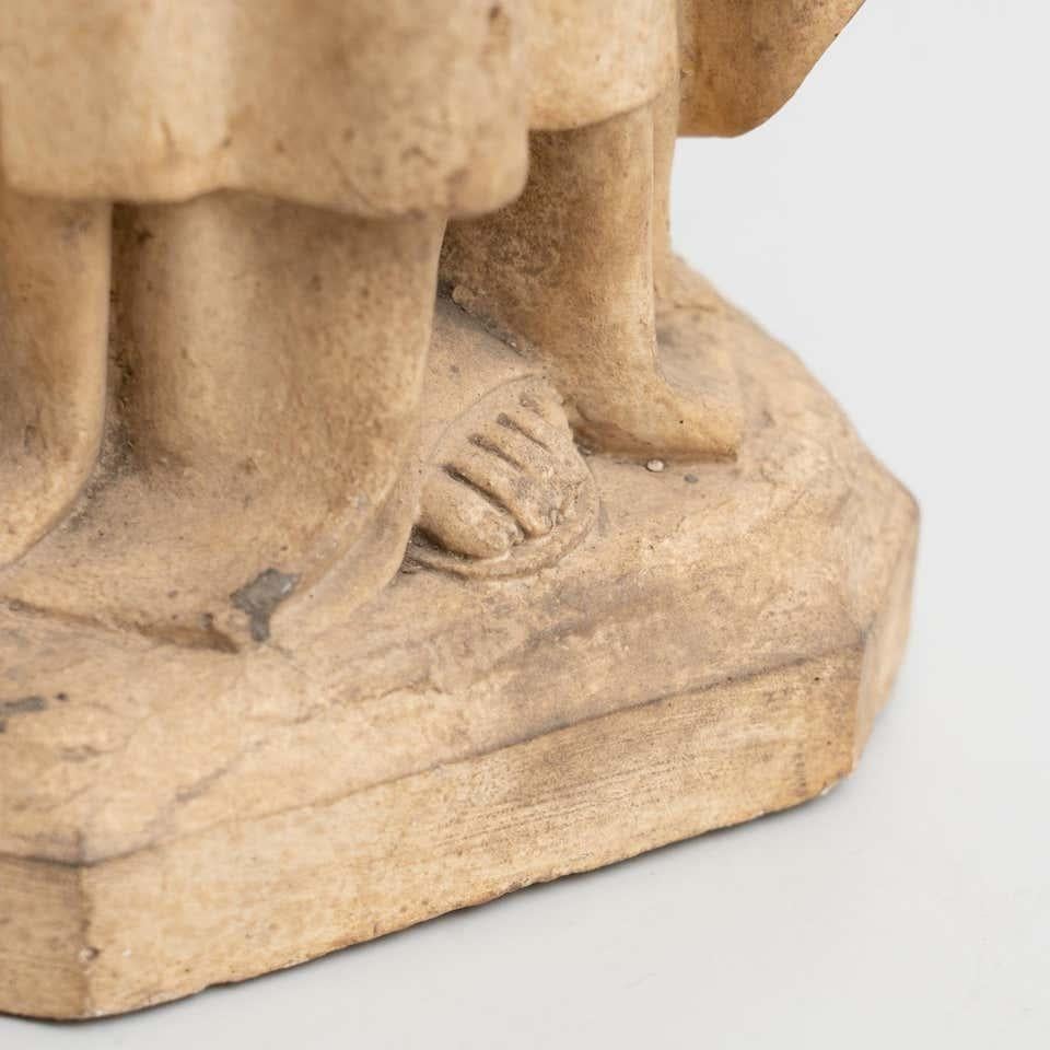 Mid-20th Century Plaster Virgin Traditional Figure, circa 1930 For Sale