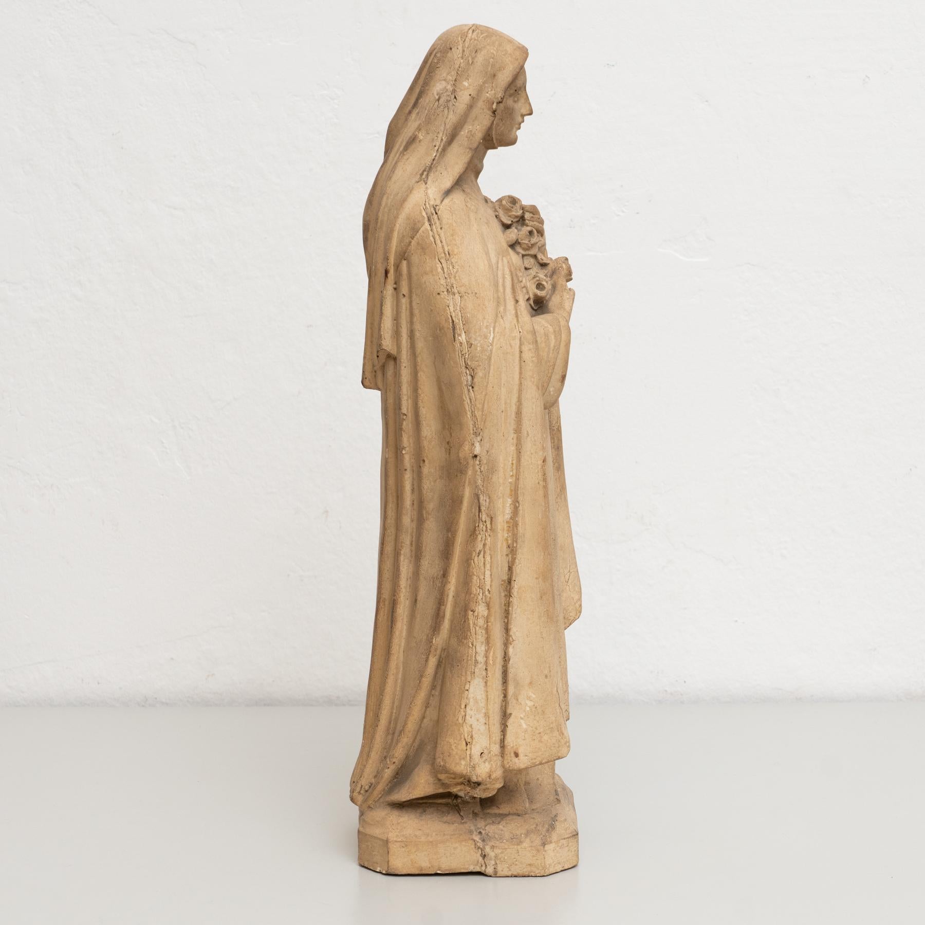 Plaster Virgin Traditional Figure, circa 1930 3