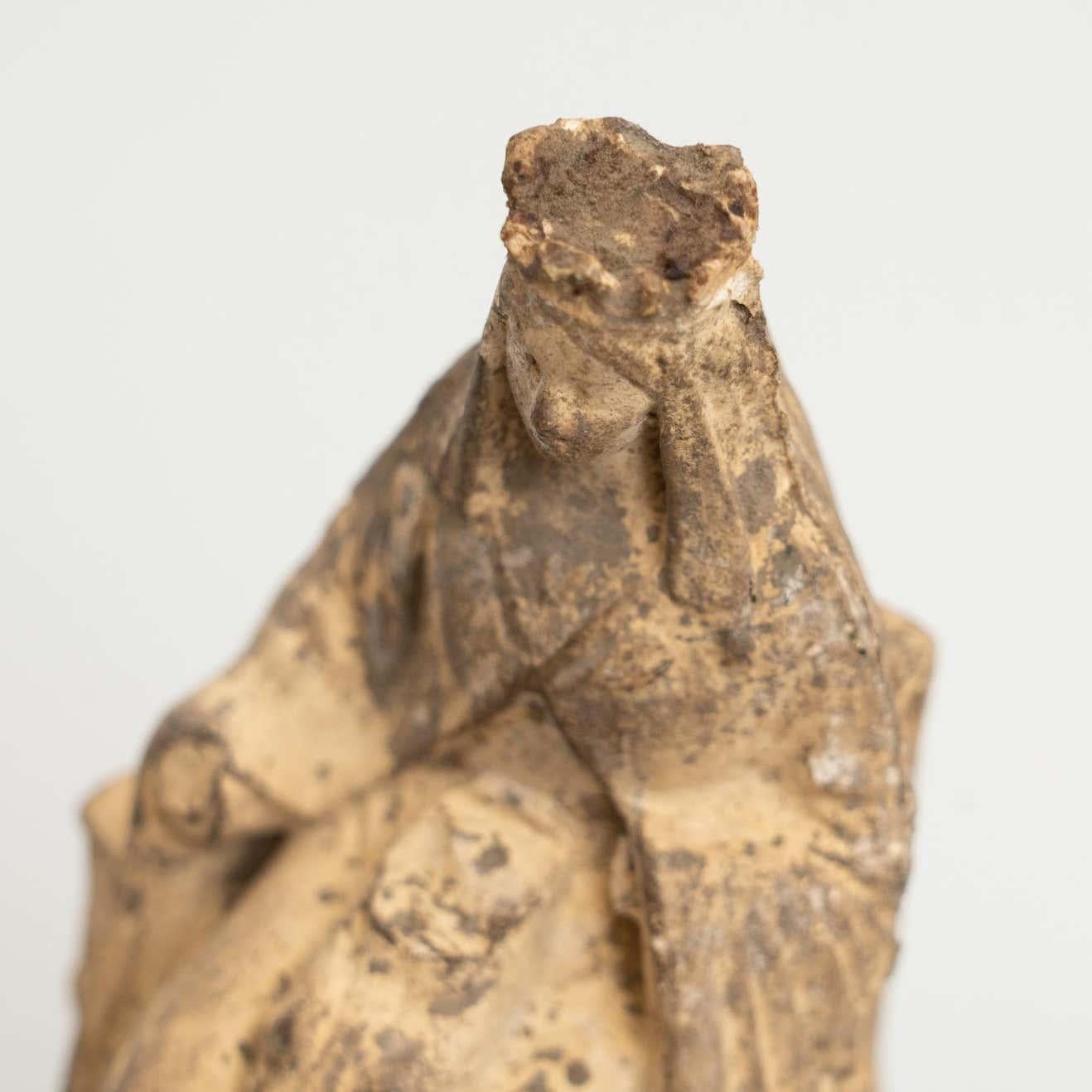 Plaster Virgin Traditional Figure, circa 1950 For Sale 5