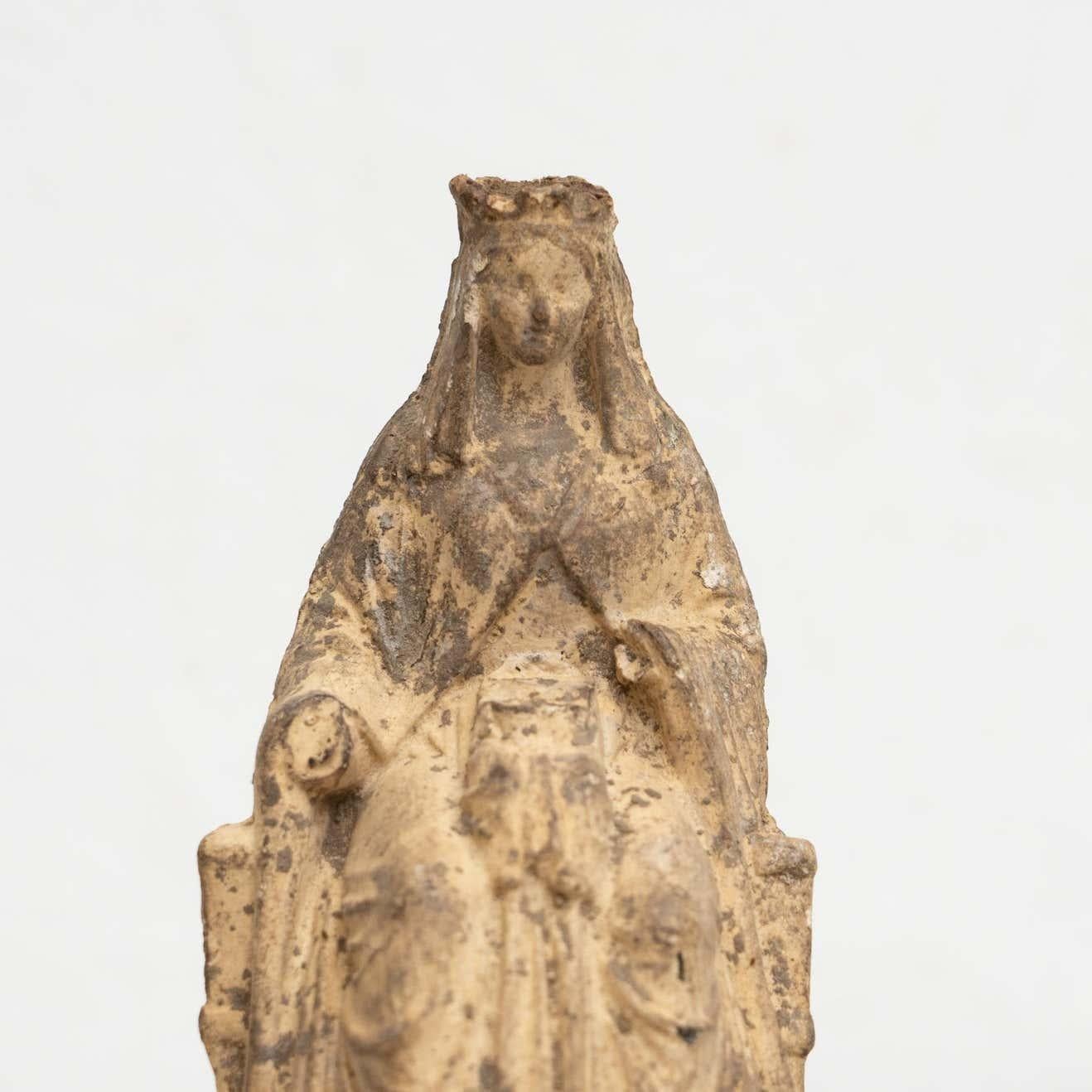 Modern Plaster Virgin Traditional Figure, circa 1950 For Sale