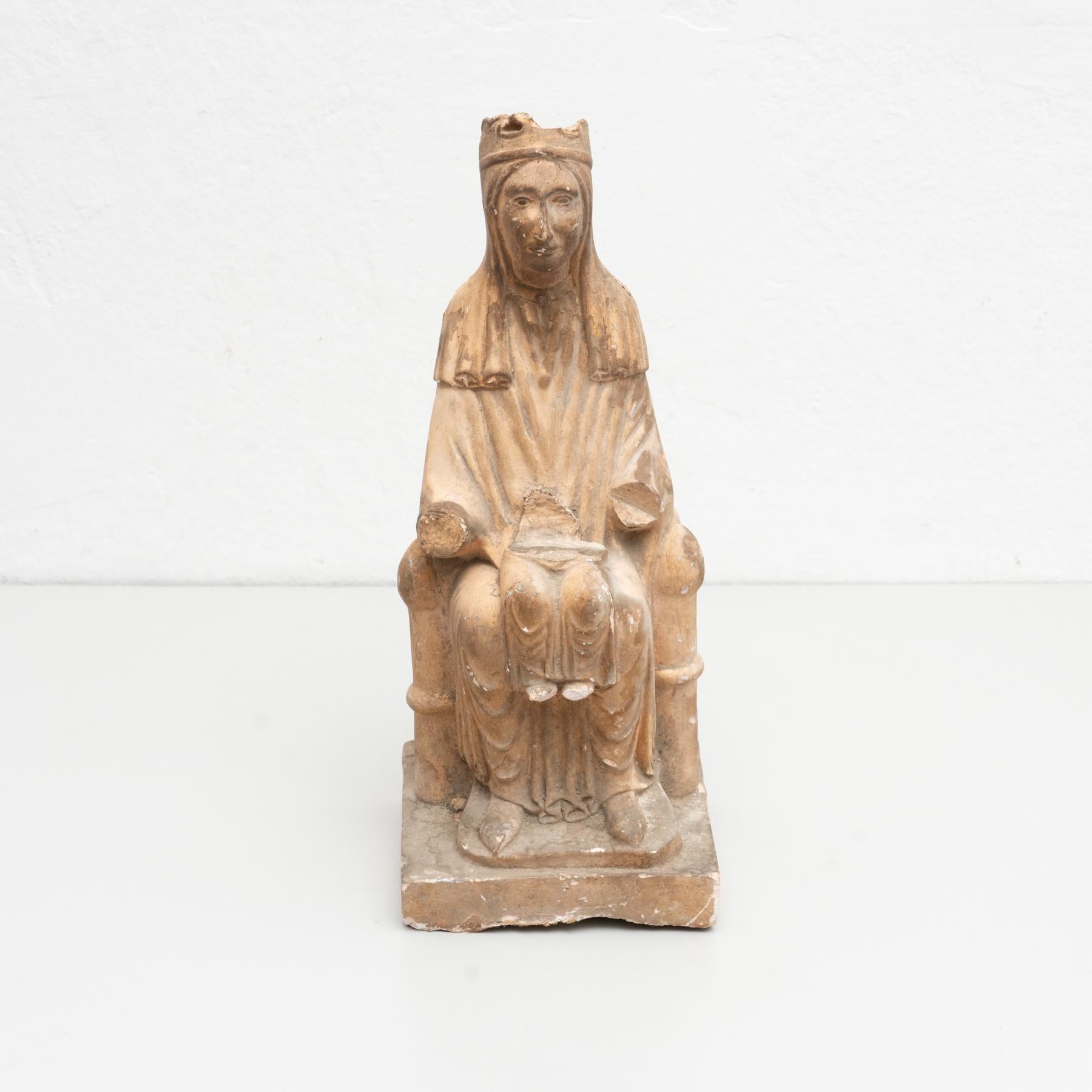 Moderne Vierge traditionnelle en plâtre, vers 1950 en vente