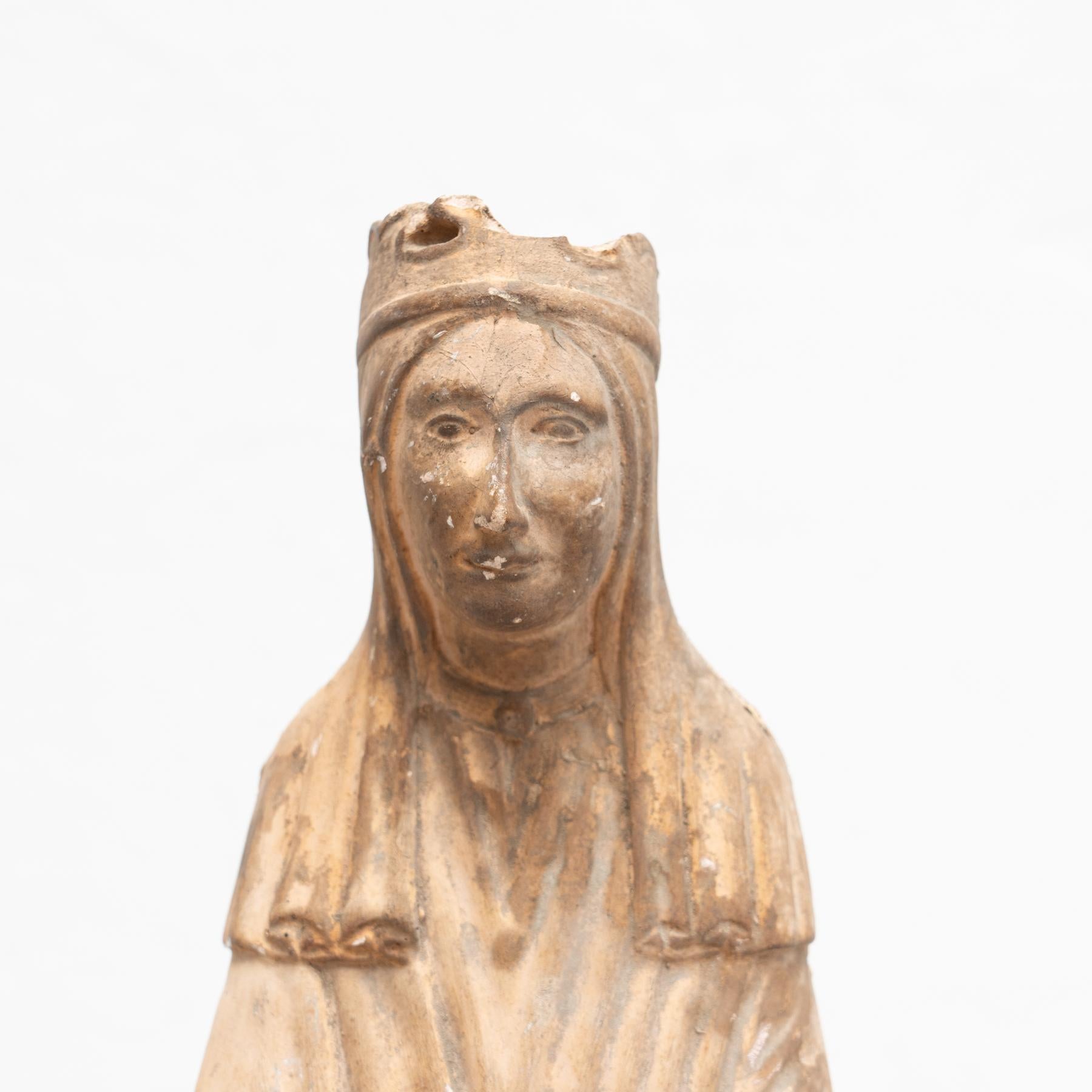 Espagnol Vierge traditionnelle en plâtre, vers 1950 en vente