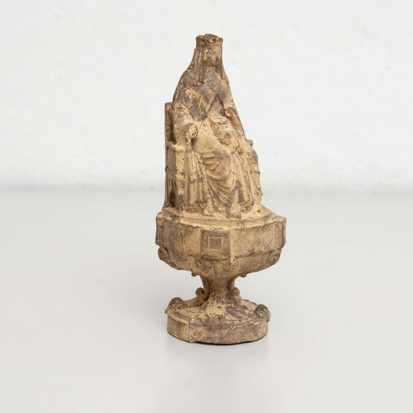Mid-20th Century Plaster Virgin Traditional Figure, circa 1950 For Sale