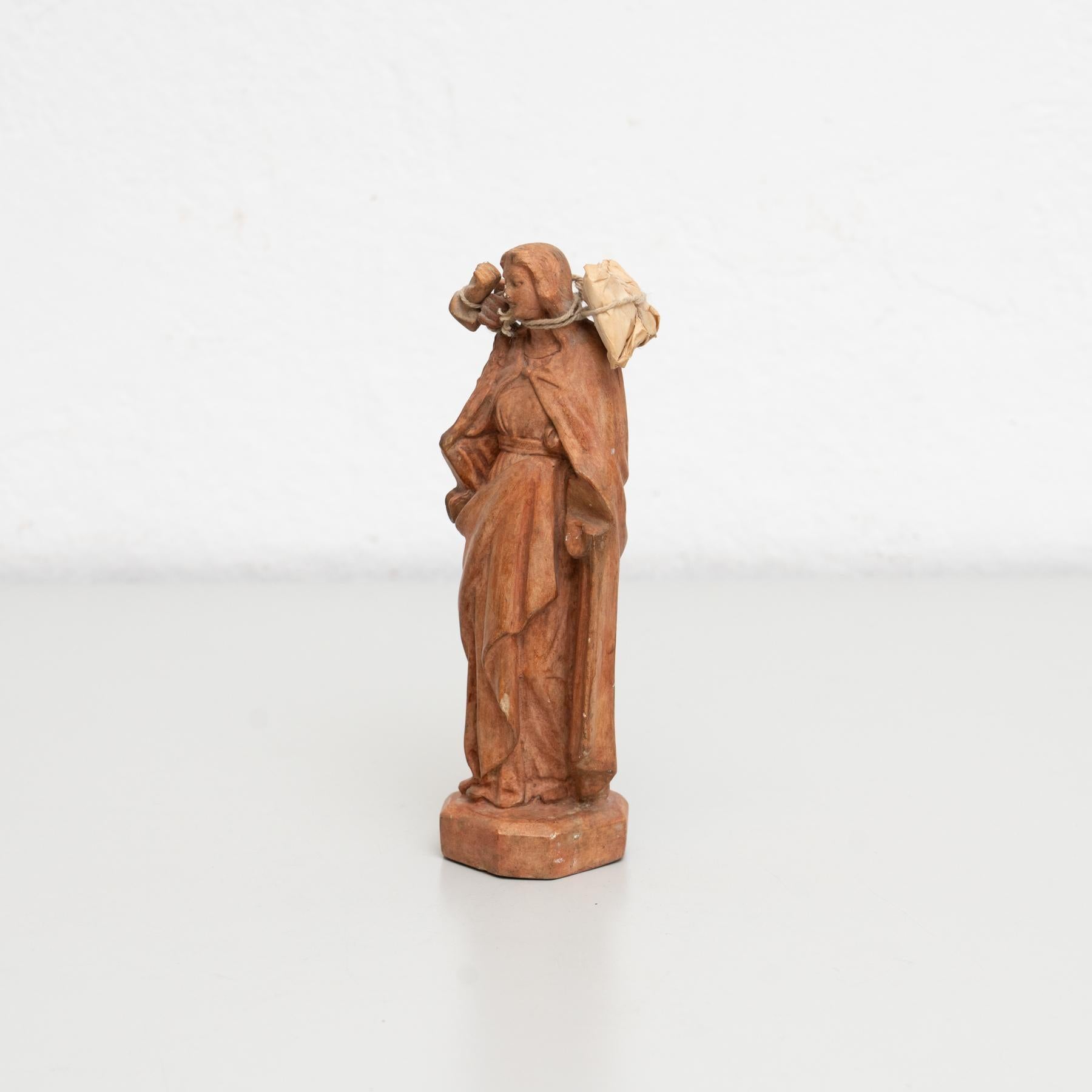 Plaster Virgin Traditional Figure, circa 1950 For Sale 2