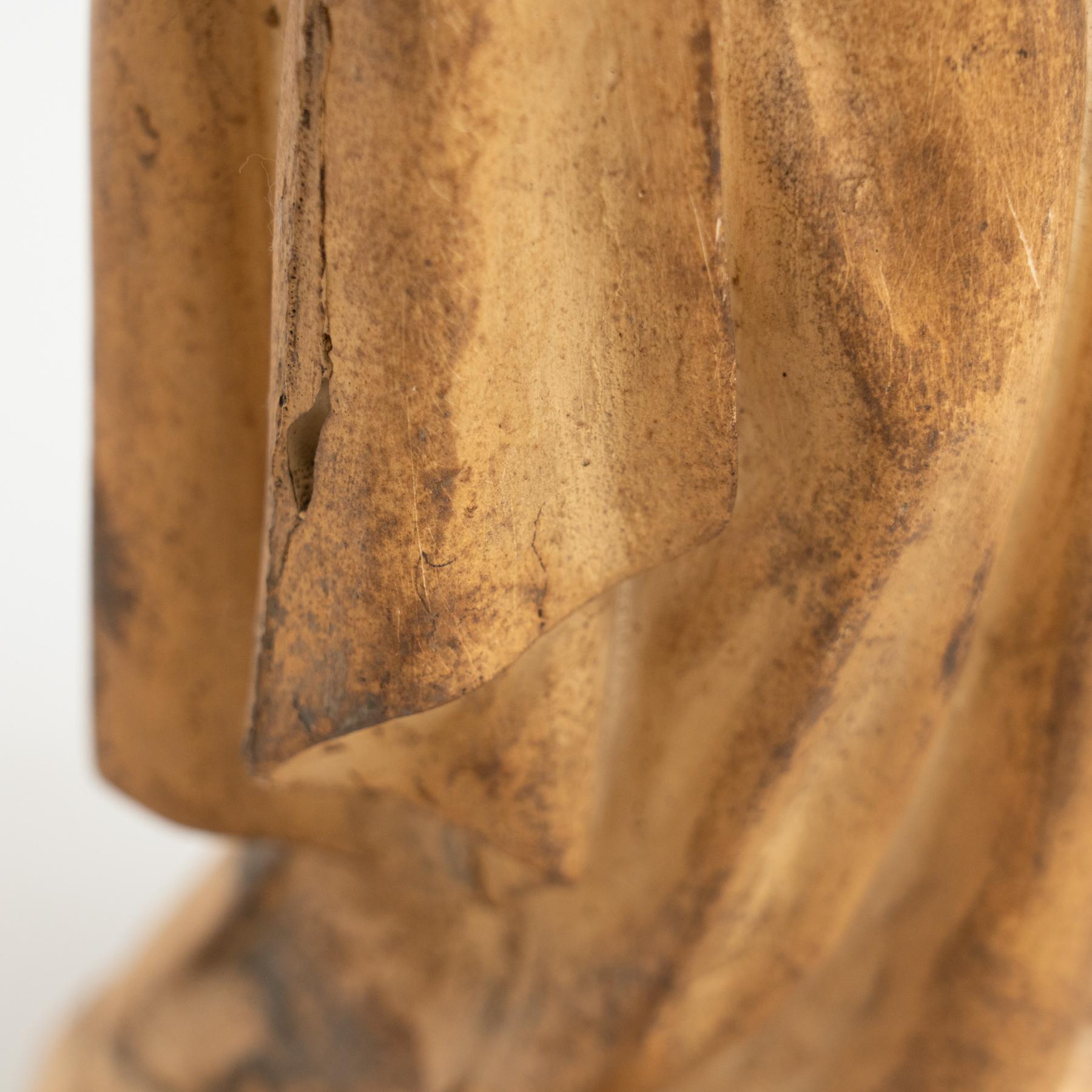 Plaster Virgin Traditional Figure, circa 1950 For Sale 2