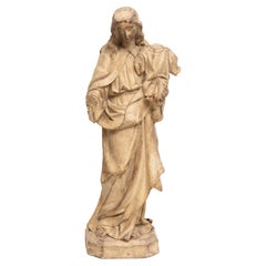Plaster Virgin Traditional Figure, circa 1950