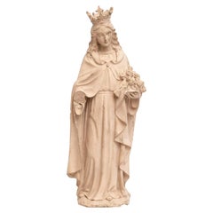 Plaster Virgin Traditional Figure, circa 1950