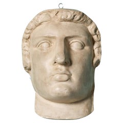 Plaster Wall Hanging Bust of Colossus After the Antique