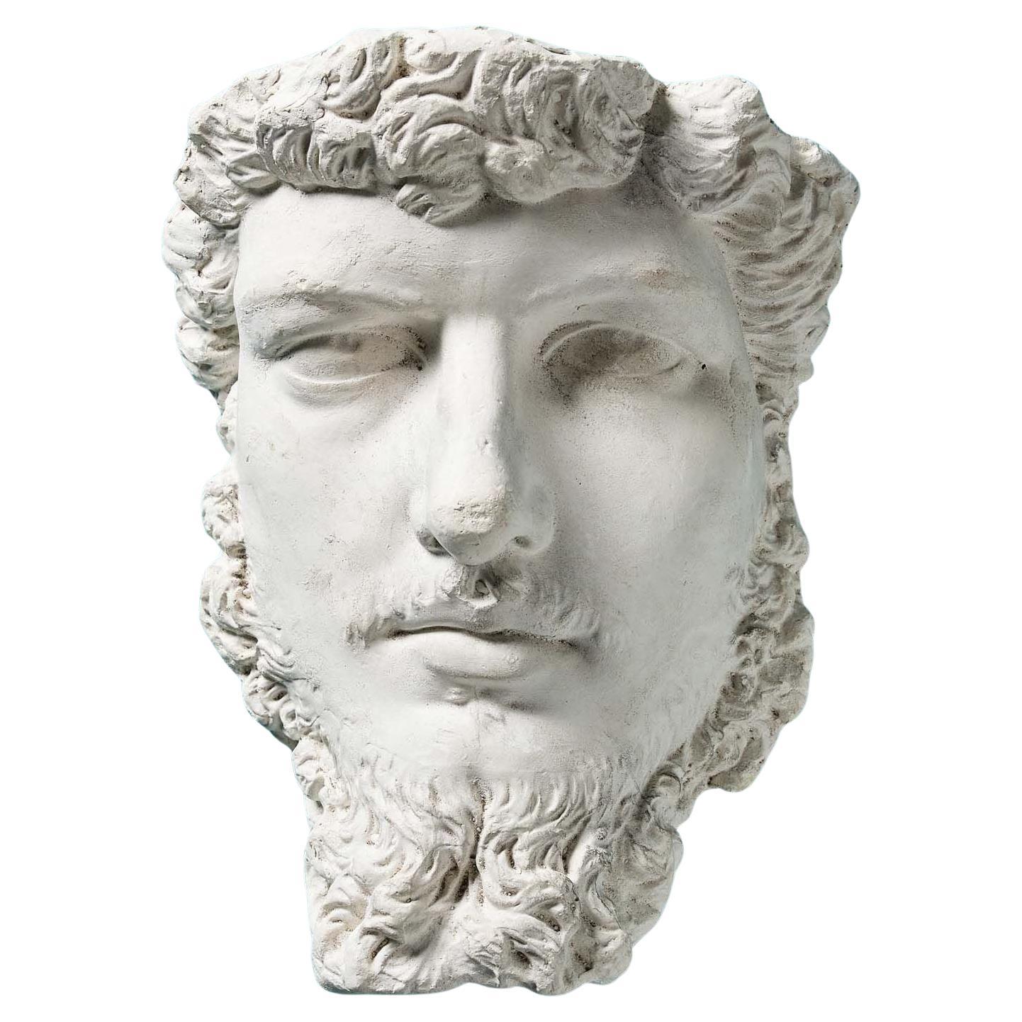 Plaster Wall Hanging Bust of Lucius Verus After the Antique