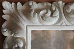 Plaster Wall Mirror in Dorothy Draper Style Hollywood Regency