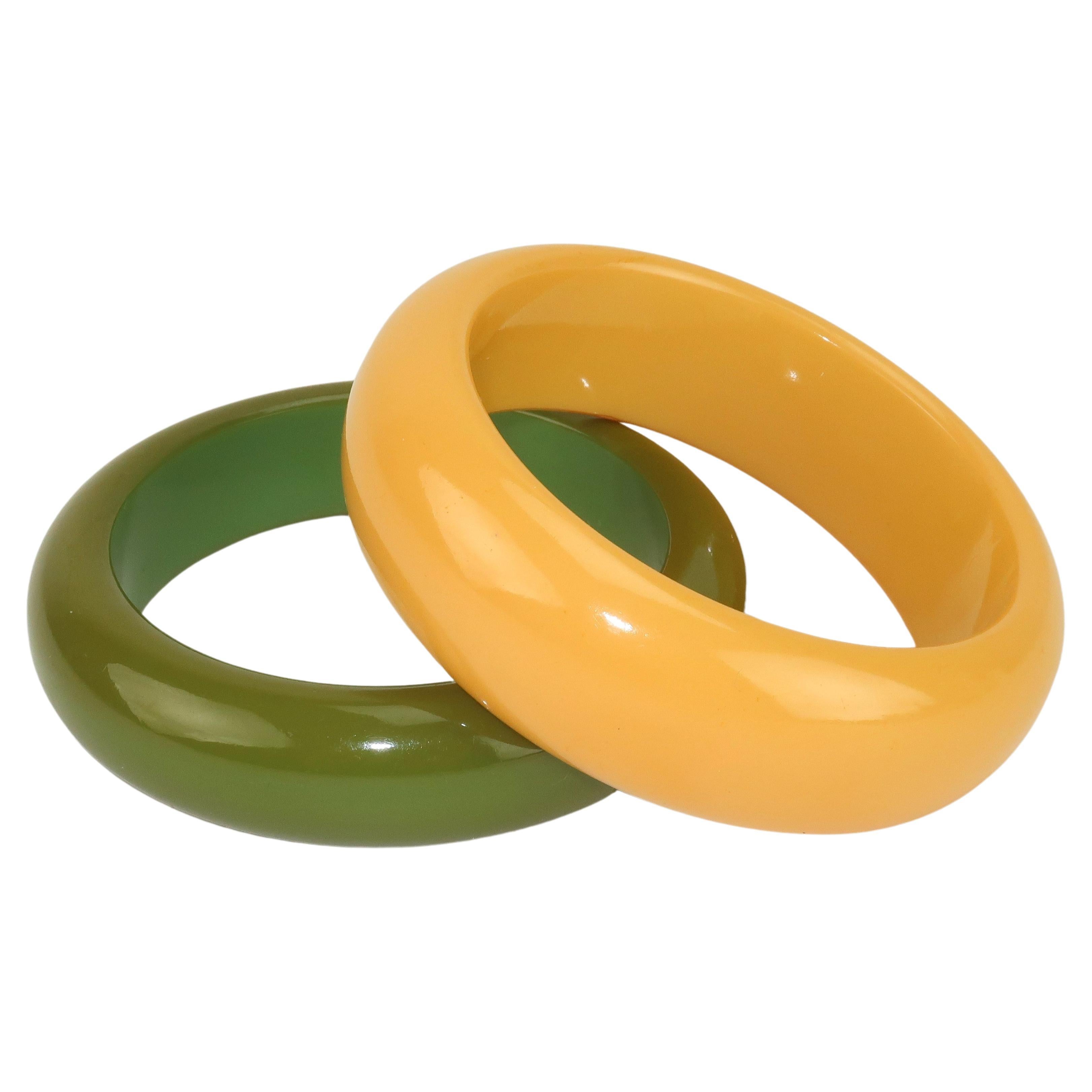 Plastic Bangle Bracelets, 1950's For Sale