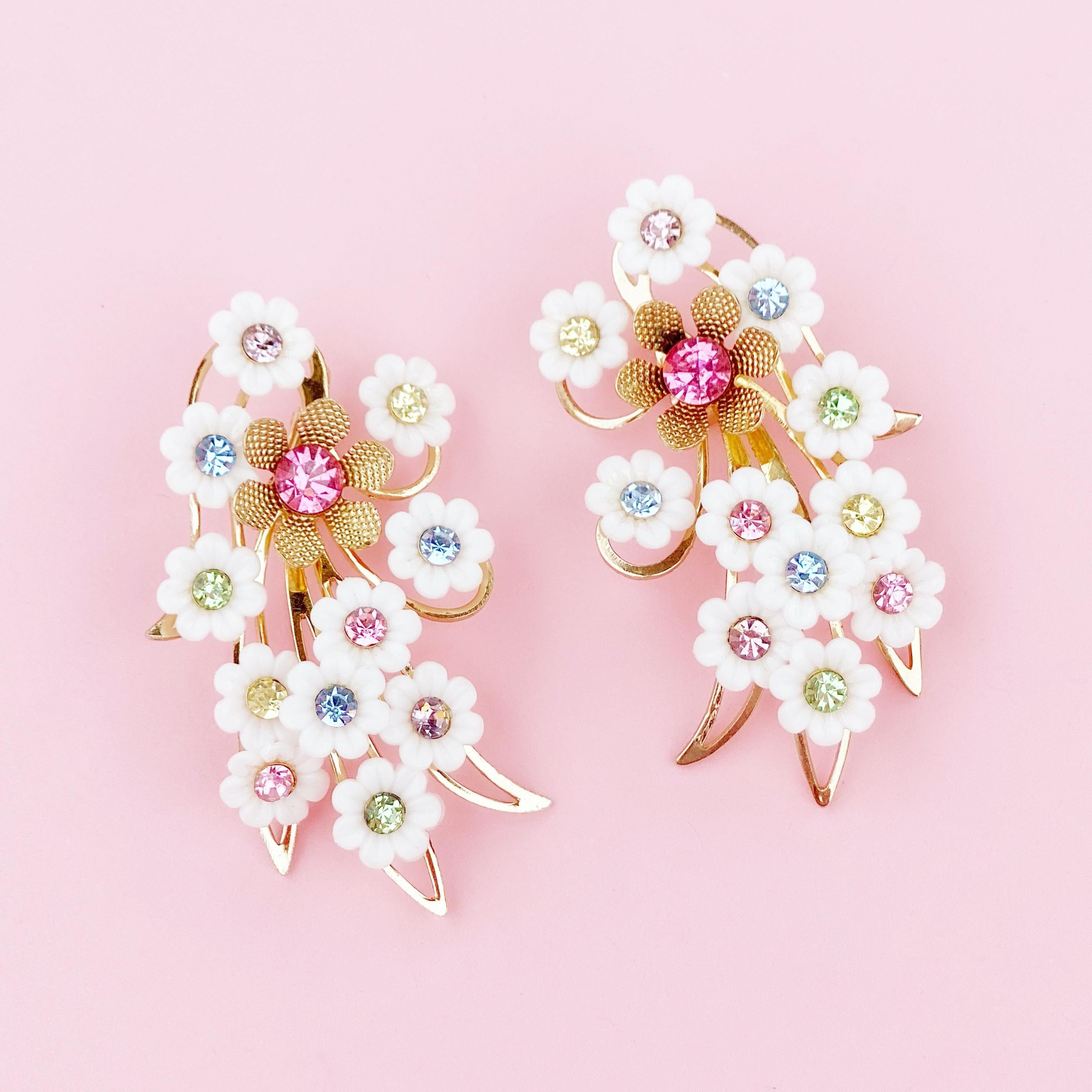 plastic flower earrings