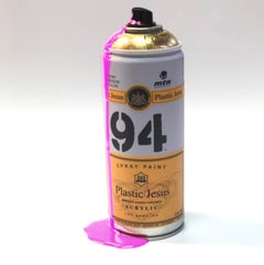 "PARTY! - Pink" Custom Spray Cans Limited Edition Mixed Media Art