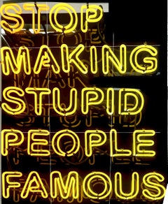 Contemporary SMSPF wall neon sculpture pop art interior Banksy