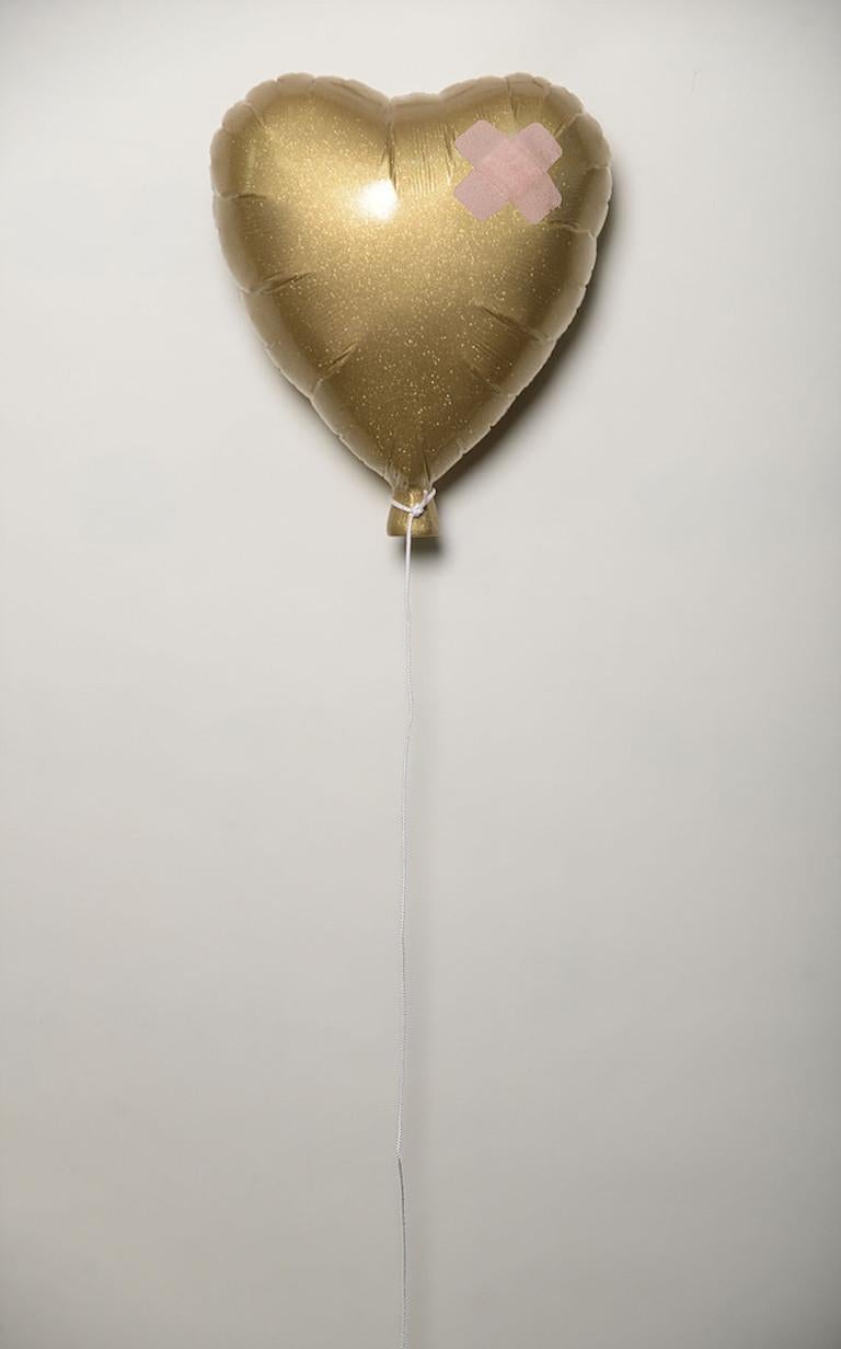 "Golden Heart" - Mixed Media Art by Plastic Jesus