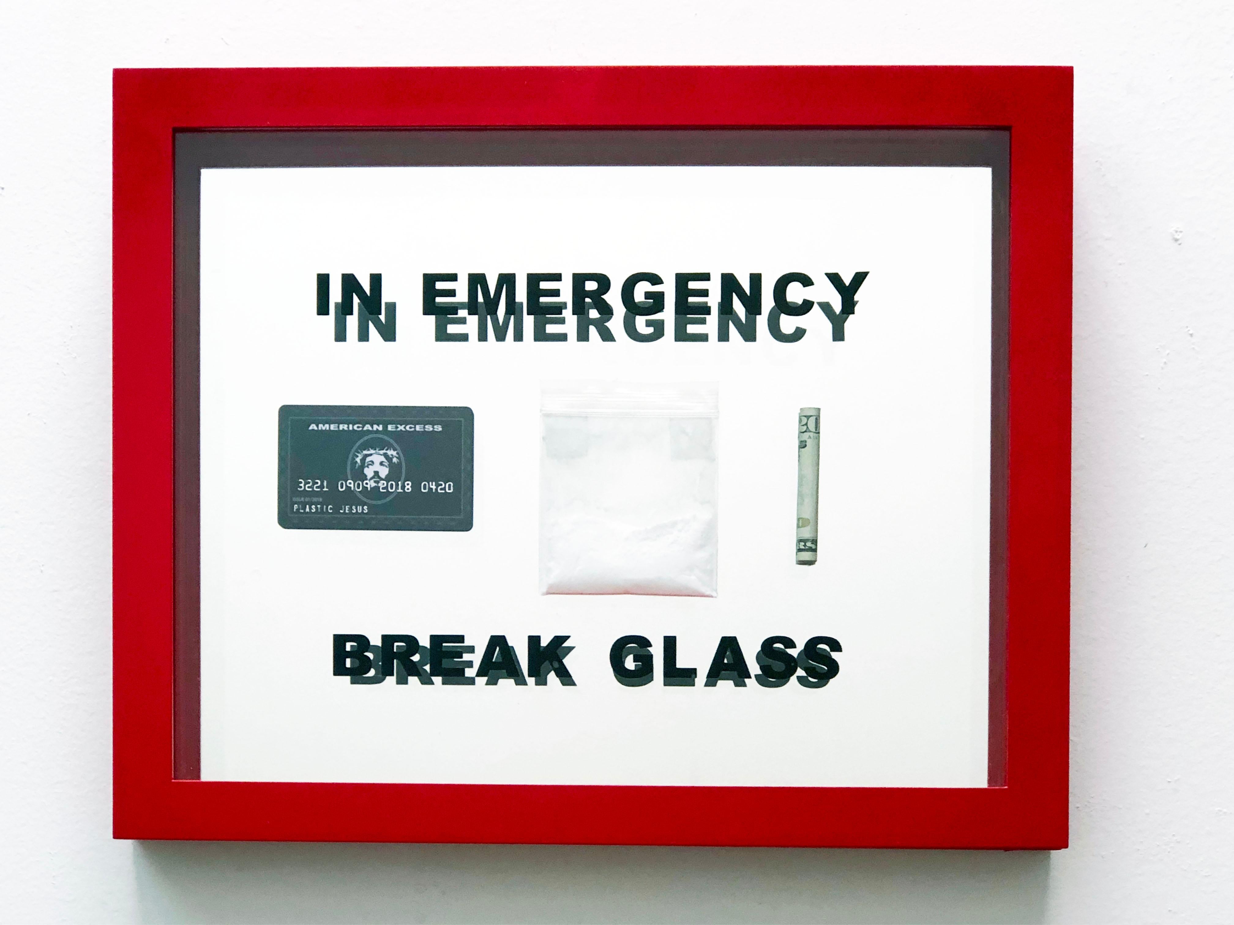 "In Emergency" - Mixed Media Art by Plastic Jesus