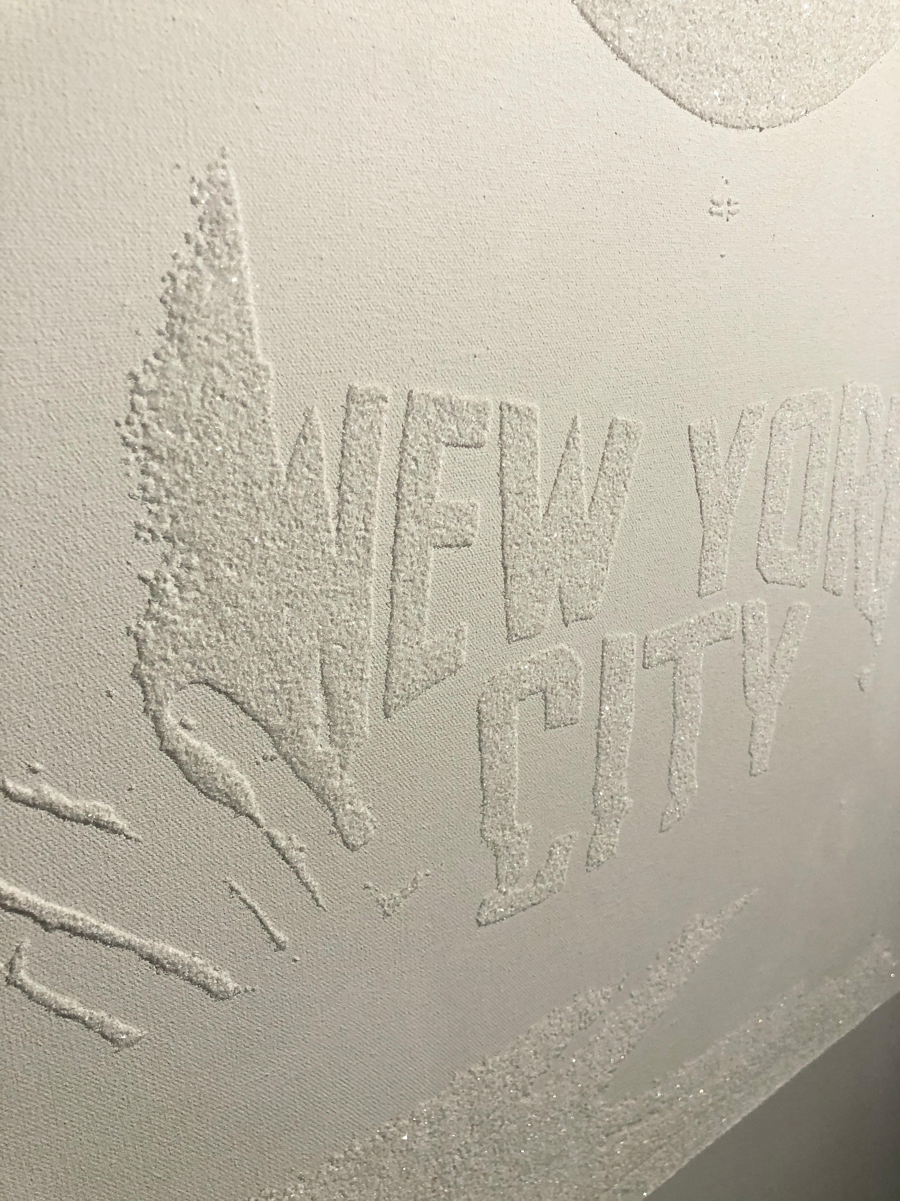 Working Class Hero - Lennon NYC - White Diamonds on Canvas - 1/1 1