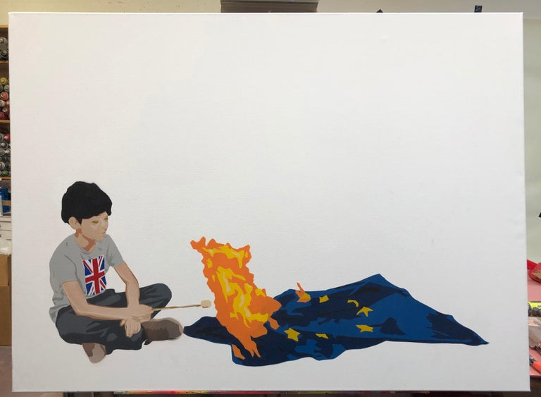 Plastic Jesus "Burning Down The House" Contemporary Street Art For