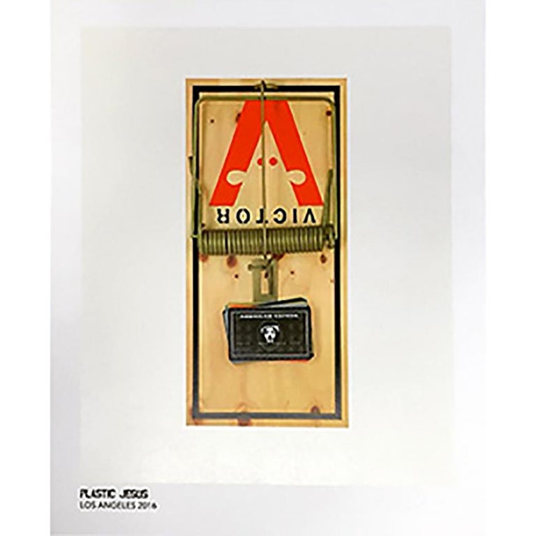 Plastic Jesus "Credit Trap" Acrylic Stencii on Paper For Sale at