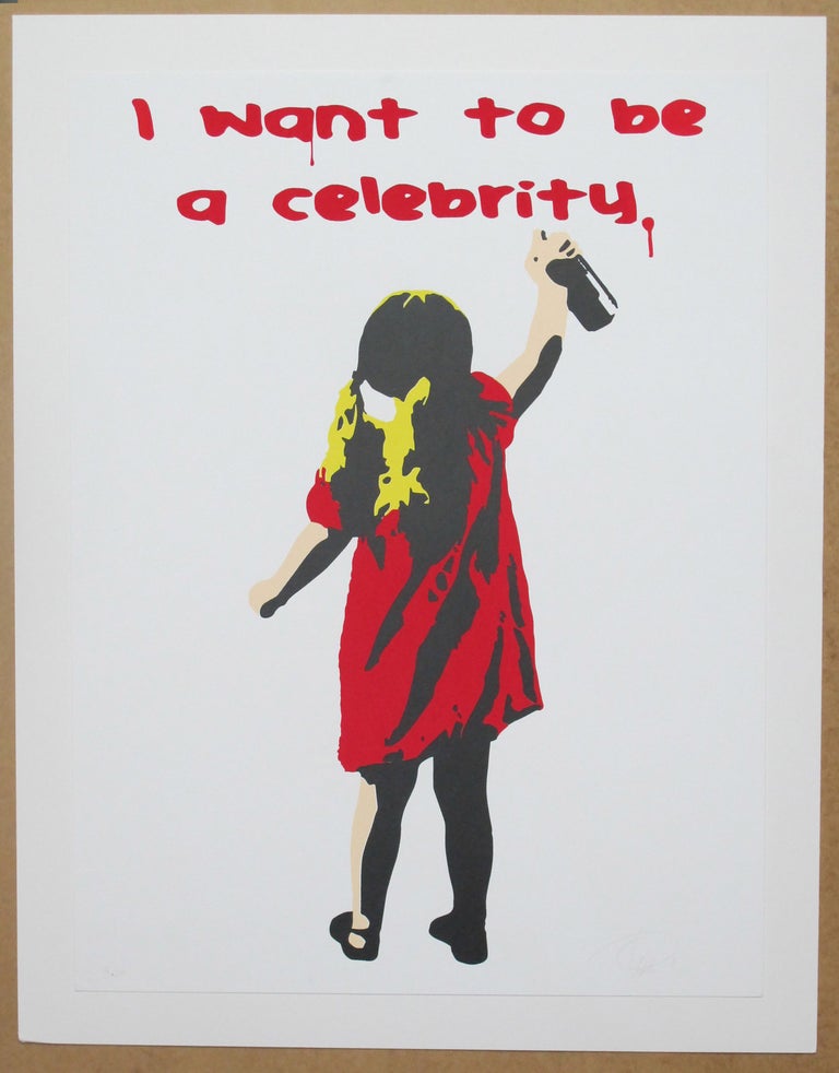 Plastic Jesus "I Want To Be a Celebrity" Contemporary Street Art