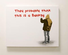 "They Probably Think This is a Banksy" – Stenciled Acrylic on Canvas
