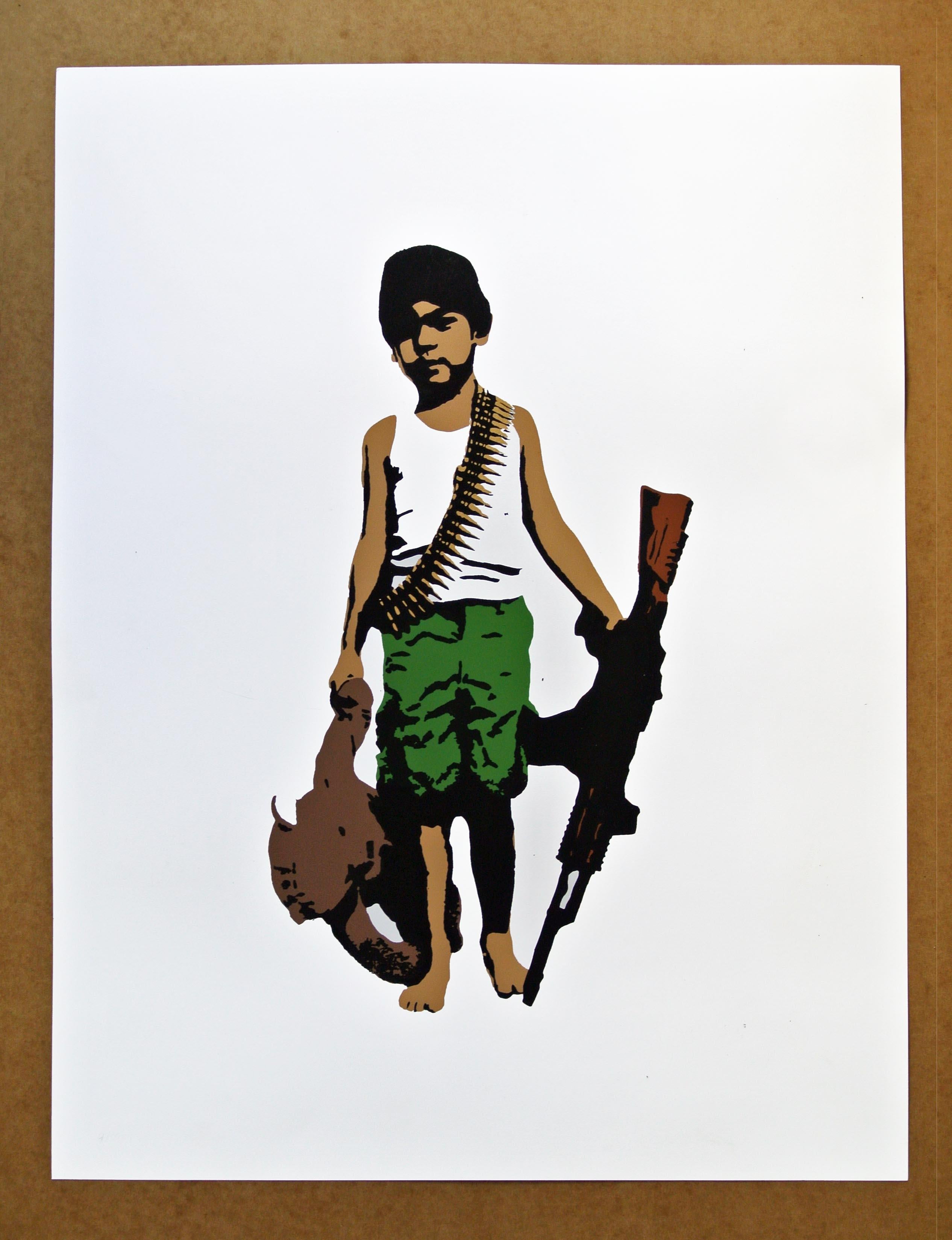 "War Child" – Stencil and Acrylic on Canvas