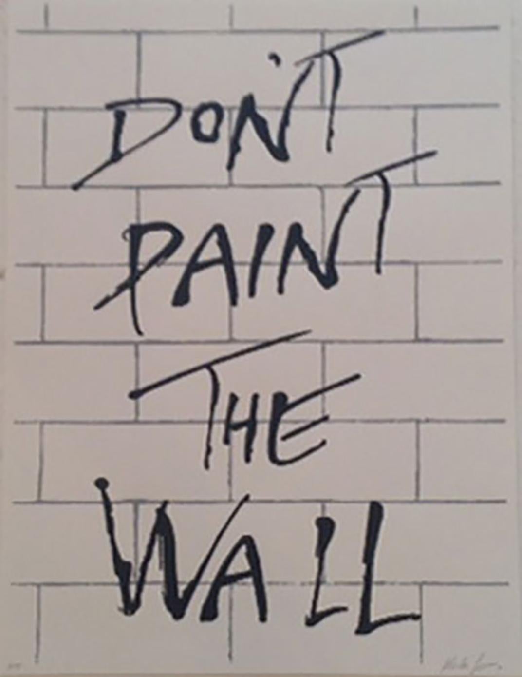 "No pintes la pared" - Serigrafía acrílica sobre papel