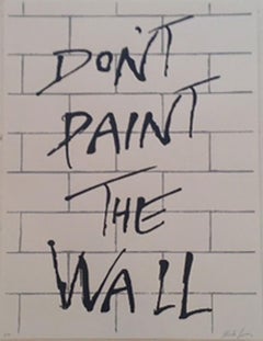 "Don't Paint The Wall" - Acrylic Screen Print on Paper