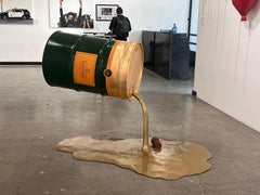 " Veuve Clicquot Giant Spill" large mixed media installation