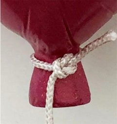 "Globo de purpurina rosa" - Soporte de pared fundido acrílico profundo con purpurina