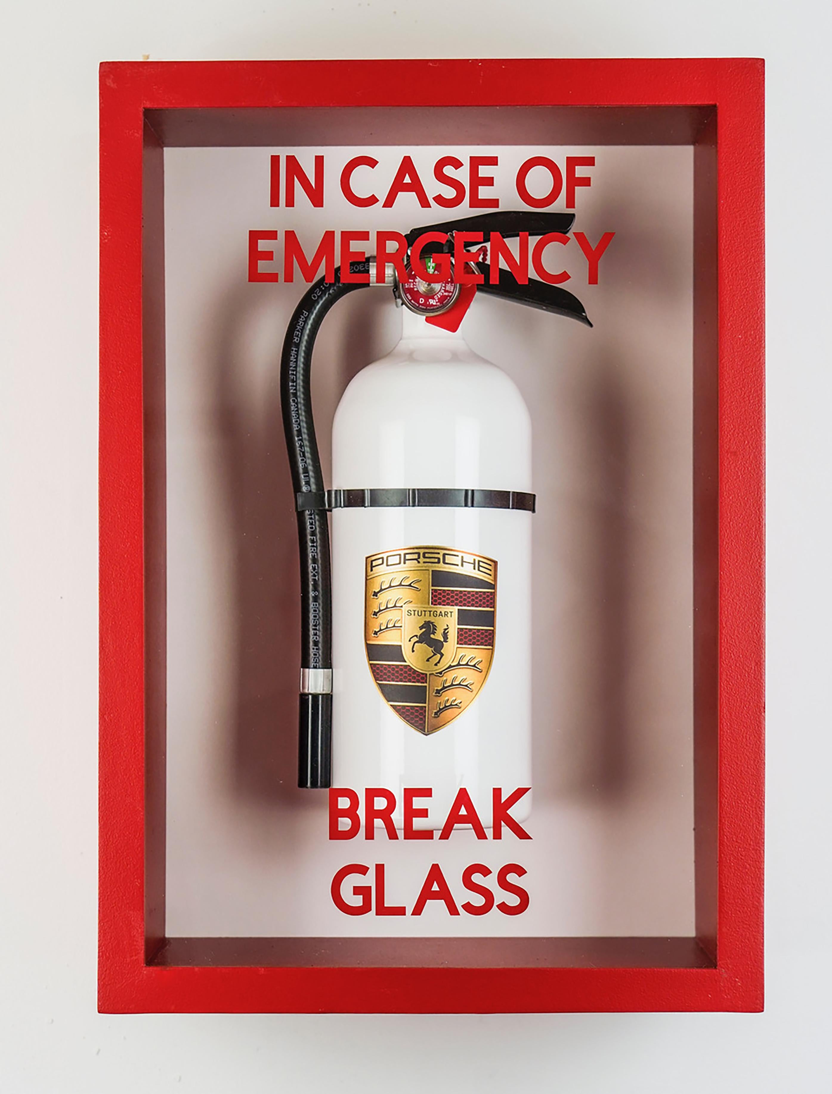 "In Case of Emergency Break Glass" Porsche Fire Extinguisher 