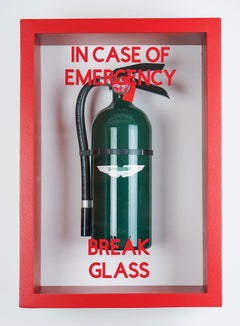 "In Case of Emergency Break Glass" Aston Martin Fire Extinguisher 