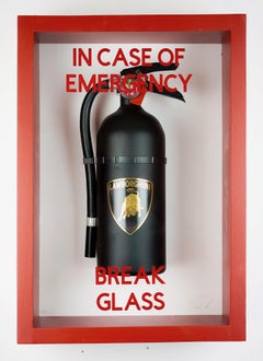"In Case of Emergency Break Glass" Lamborghini Fire Extinguisher 
