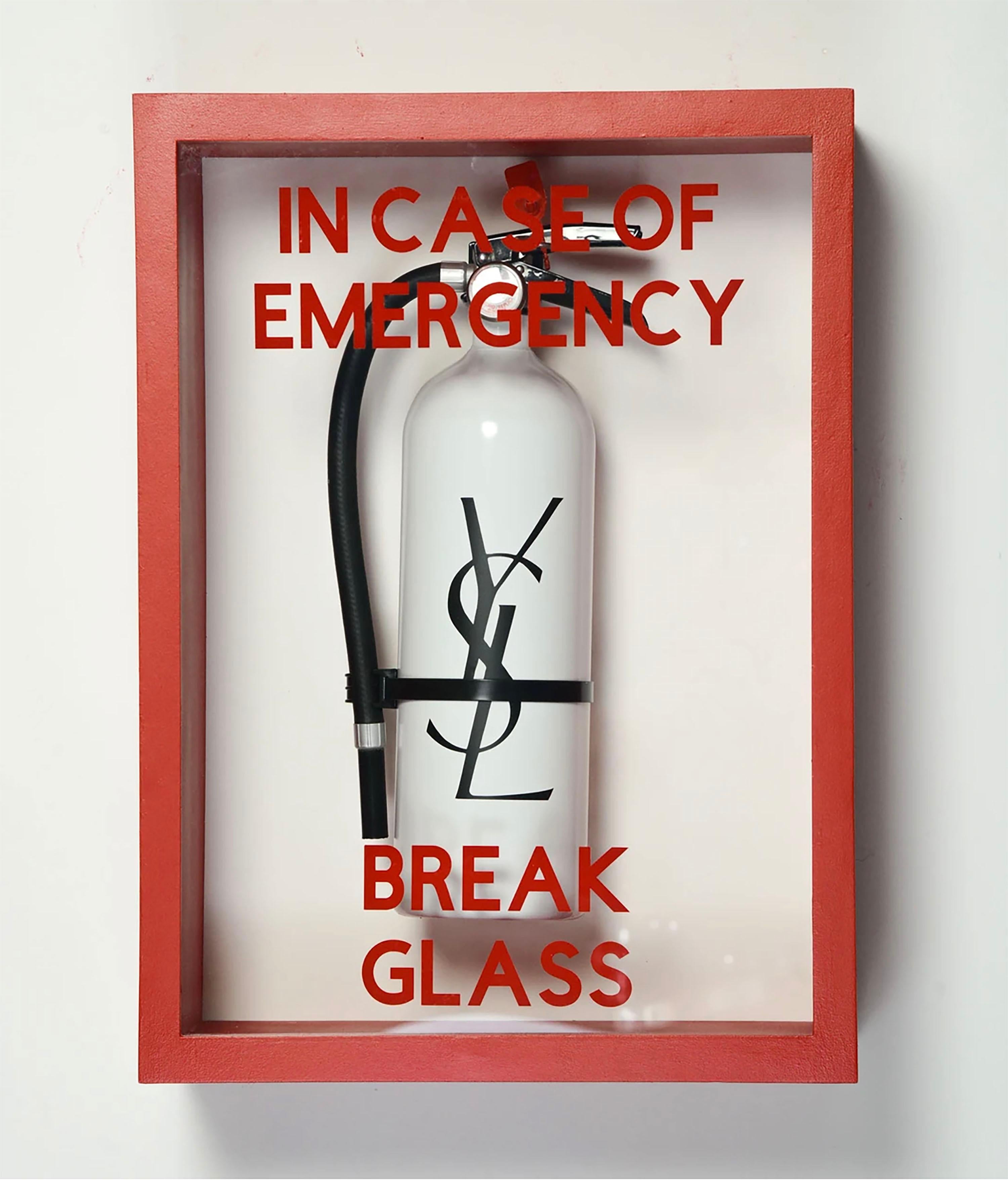 "In Case of Emergency Break Glass" YSL Luxury Brand Edition Fire Extinguisher 