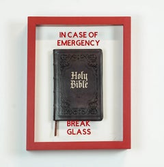 "In Case of Emergency Break Glass - Bible" - mixed media