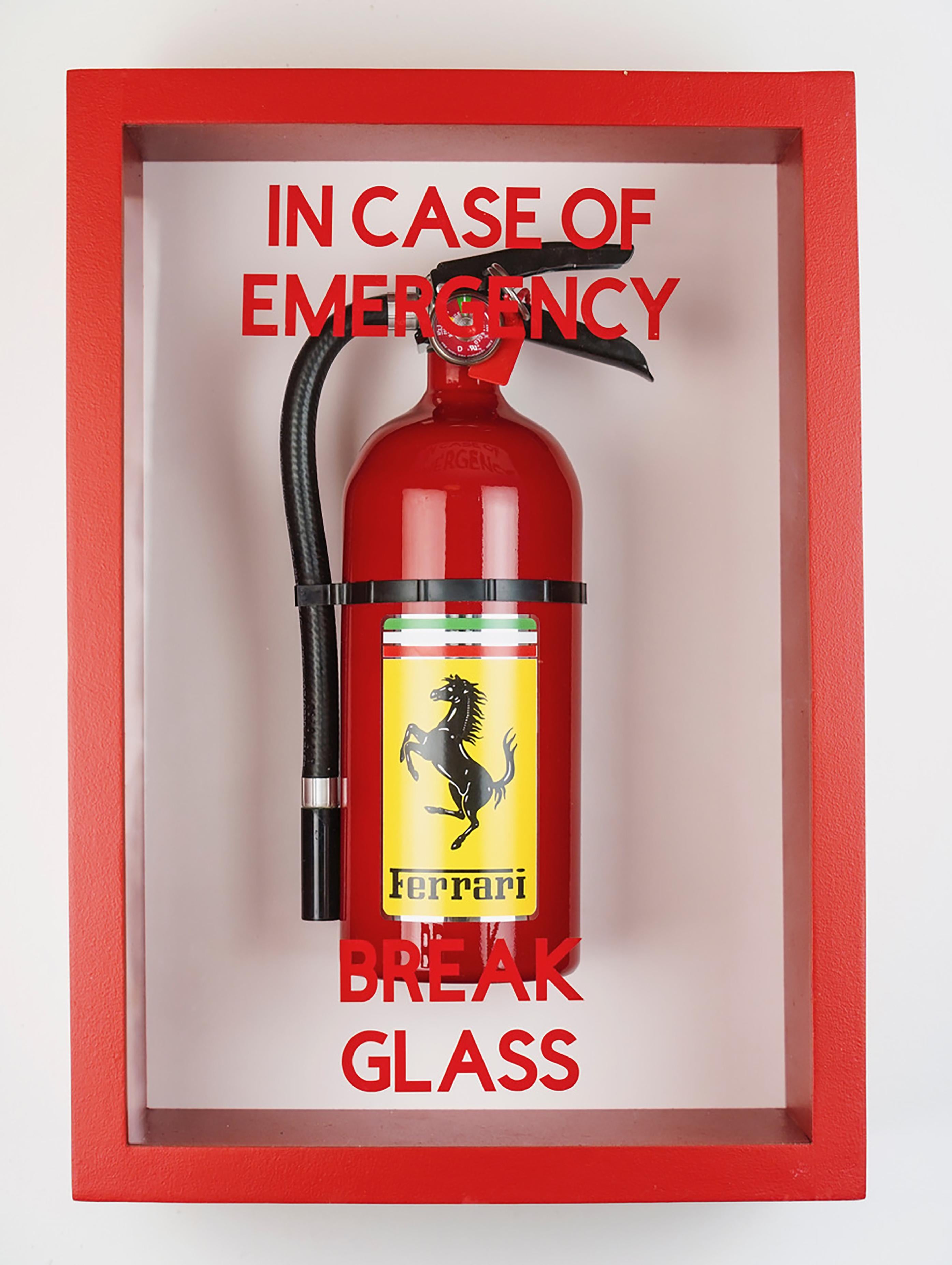 "In Case of Emergency Break Glass" Ferrari Fire Extinguisher 