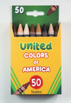 "United Colors of America" - tecnica mista plastica legno acrilico