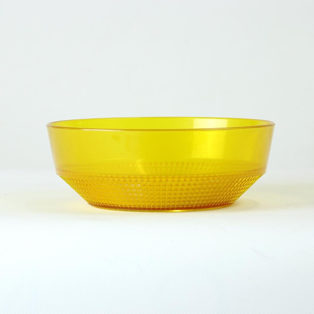 Great orange plastic bowl made of a strong, hard plastic. Produced in Czechoslovakia in 1960s. very good vintage condition. Minor use wear, no damages. Beautiful shape and details. Ready to shine in any interiors.