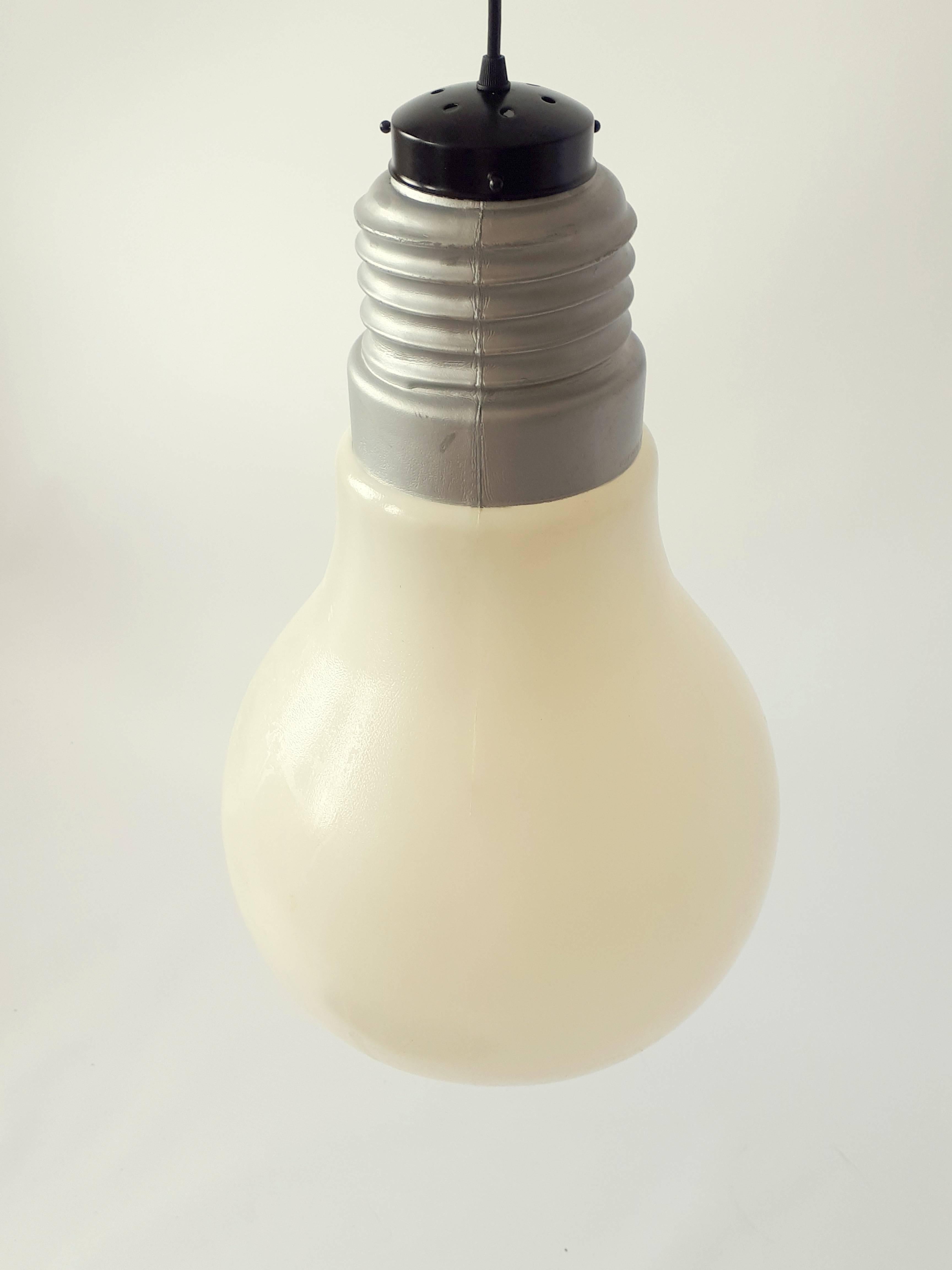 American Plastic Light Bulb Pendant from Ingo Maurer, 1969, USA